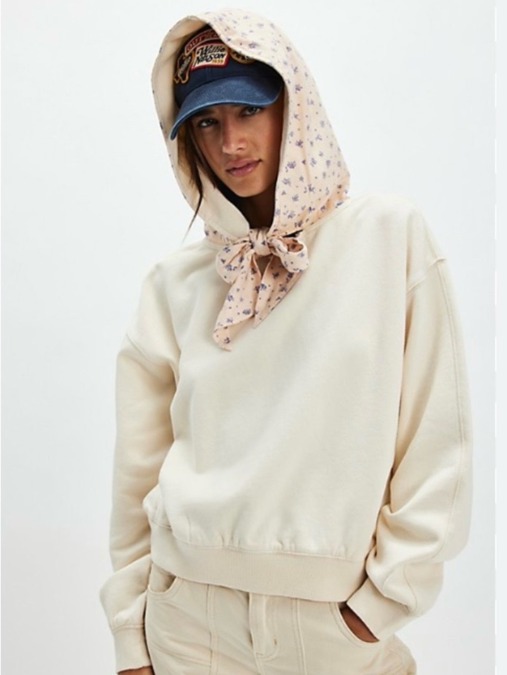 Free People Headscarf Hoodie Size M